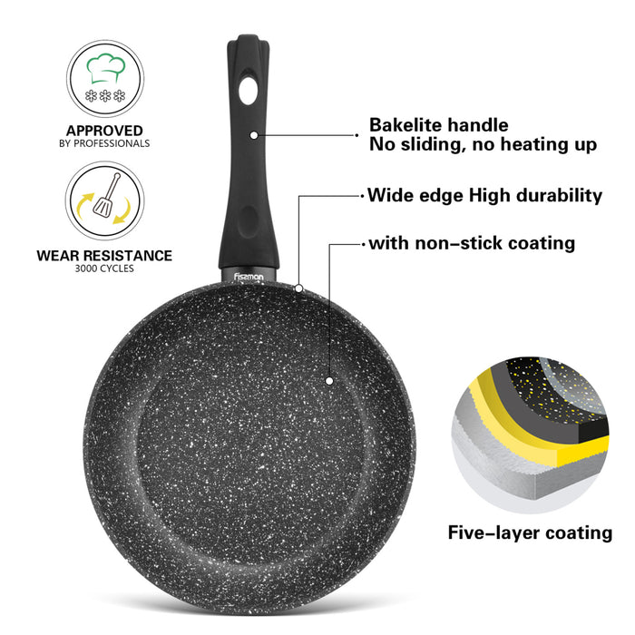 Frying Pan 26cm Fiore Series Aluminum with Induction Bottom