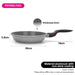 Frying Pan 26cm With Removable Handle And Aluminum Induction Bottom Grey/Black