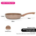 Deep Frying Pan 20cm Latte Series Aluminum with Induction Bottom