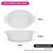 3-Piece Mini Oval Baking Dish 13x10х4.5cm/220ml Porcelain