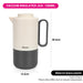 Vacuum Insulated Jug 1000mL, Insulated Flask, Modern Dallah, Plastic Body Case With  Glass Liner DARK GRAY