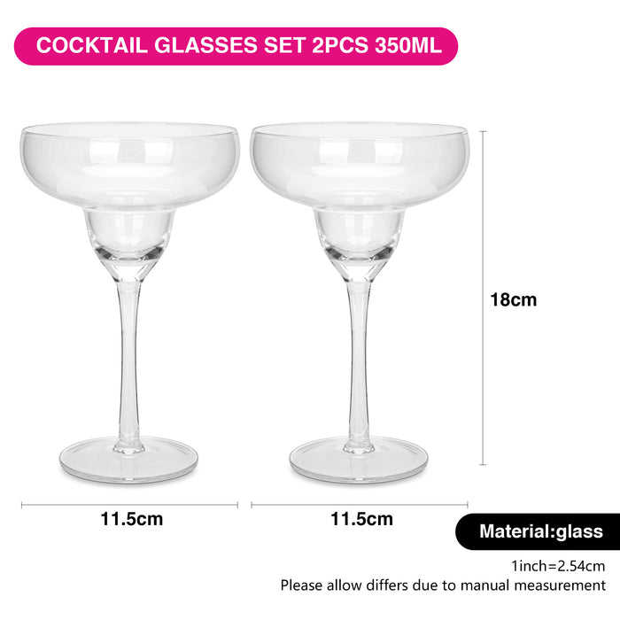 Set of 2 Cocktail Glasses 350 ml (Glass)