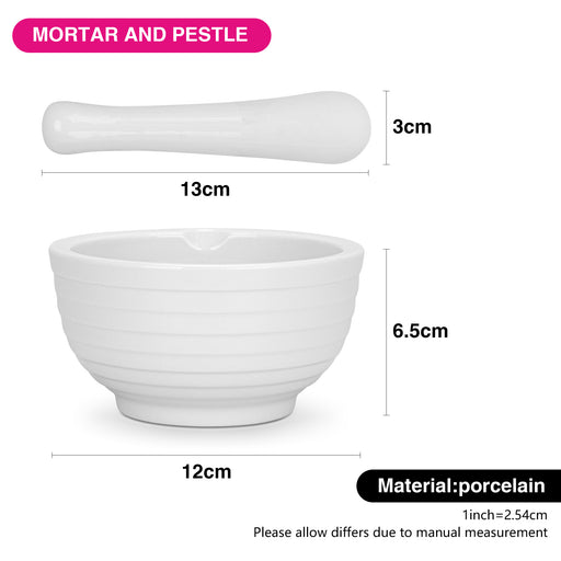 Pestle & Mortar Set 12x6.5cm Horeca, Garlic Grinder Spices Herb Crusher