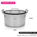 Stockpot 24cm/5.8 LTR FABIA with Glass Lid  (Stainless Steel)