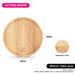 Round Cutting Board 25cm, Hevea Wood Chopping Board 1.5cm Thick | Wooden Cutting Board with Juice Groove