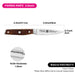 3.5" Paring Knife BREMEN (X50CrMoV15 steel)