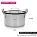 Stockpot 20cm/3.45 LTR FABIA with Glass Lid (Stainless Steel)