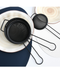 3-Piece Fine Mesh Black Strainer with Hanging Loop Set, 10cm, 12cm, and 14cm