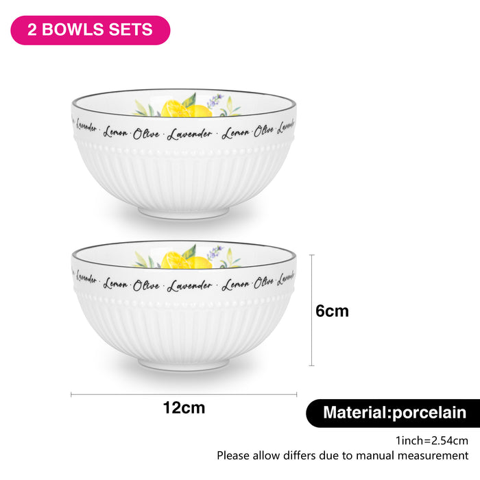 2-Piece Bowl Lemon Provence 12cm Porcelain