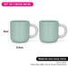 2-Piece Mugs 360ml  Green New Bone China