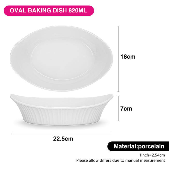 Ceramic Oval Baking Dish 820mL/22.5cm Oven Baking Dish