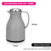 Vacuum insulated Flask 1000ml Grey with Pink Glass Liner