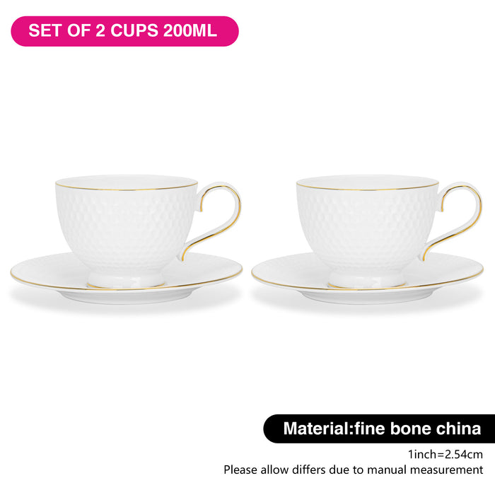 2-Piece Cup and Saucer 200ml, Noemi Series