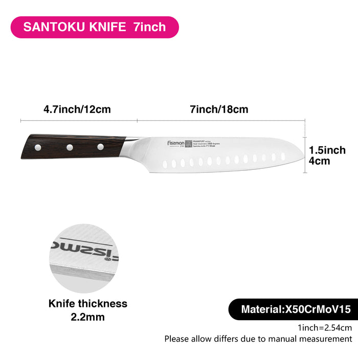7'' Santoku Knife FrankFruit (steel X50Cr15MoV)