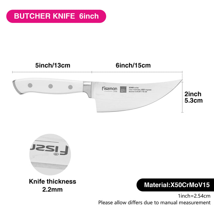 6'' Butcher Knife Bonn (X50CrMoV15 steel)