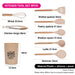 8-Piece Kitchen Tools Set, Silicone Cooking Utensils with Holder with Beech Wood Handle
