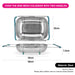 Over The Sink Mesh Colander 38x32x7.5cm (Stainless Steel)