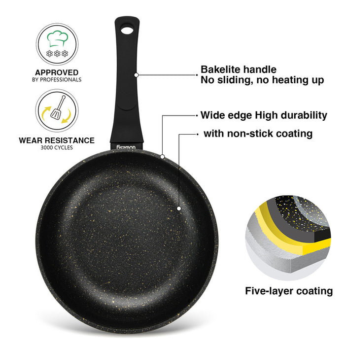 Deep Frying Pan GRACE 20cm, Aluminum with Non-Stick Coating