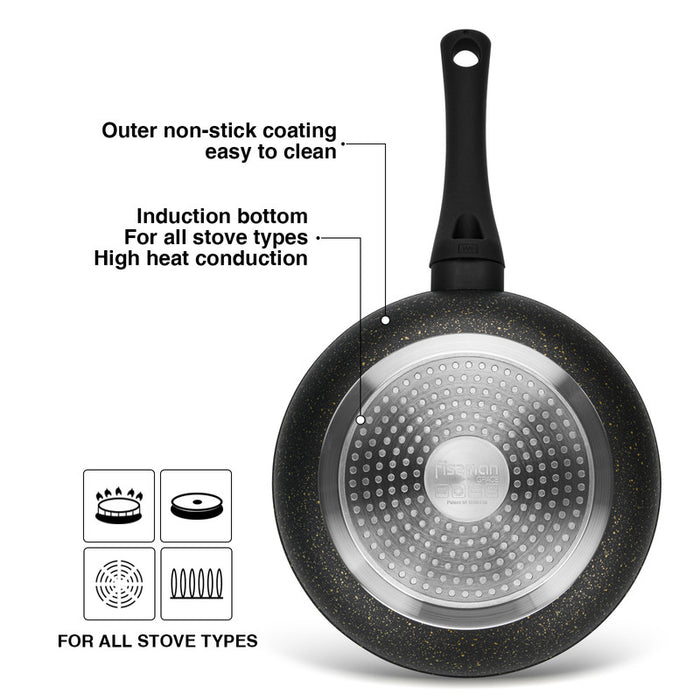 Deep Frying Pan GRACE 20 cm, Aluminum with Non-Stick Coating