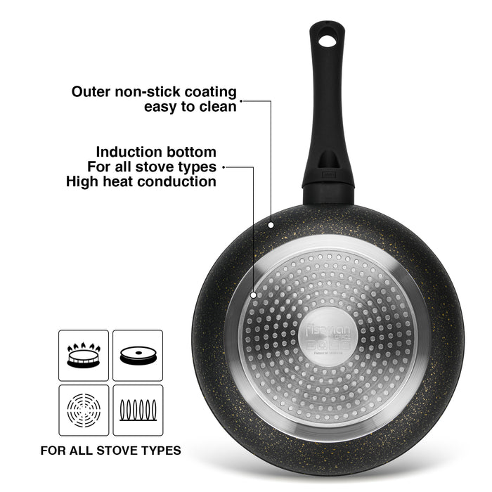 Deep Frying Pan GRACE 26Cm Aluminum with Non-Stick Coating