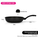 Deep Frying Pan 24cm Grace Series Aluminum Touchstone Coating Black