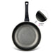 Deep Frying Pan 24cm Grace Series Aluminum Touchstone Coating Black