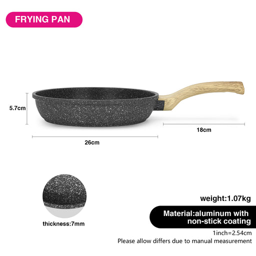 Deep Frying Pan 26x5.7cm Aluminumwith Induction Bottom