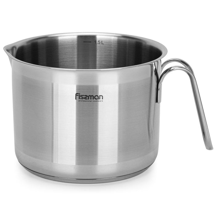 Stainless Steel Milk Pot – 1.5L (14cm) Silver