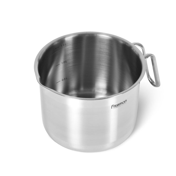 Stainless Steel Milk Pot – 1.5L (14cm) Silver