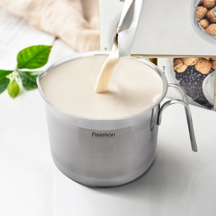 Stainless Steel Milk Pot – 1.5L (14cm) Silver