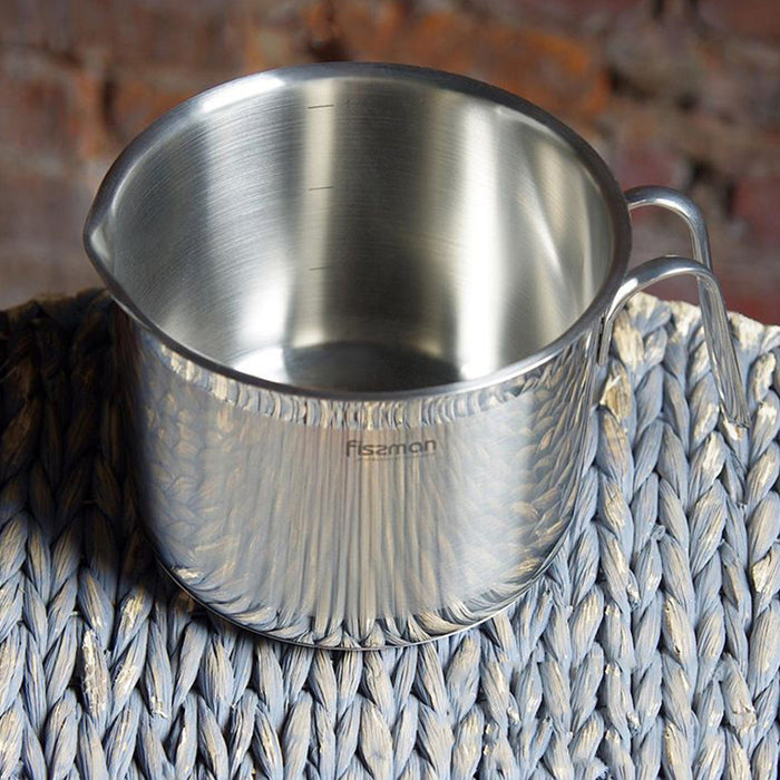 Stainless Steel Milk Pot – 1.5L (14cm) Silver