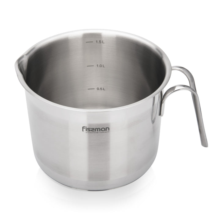 Stainless Steel Milk Pot – 1.5L (14cm) Silver