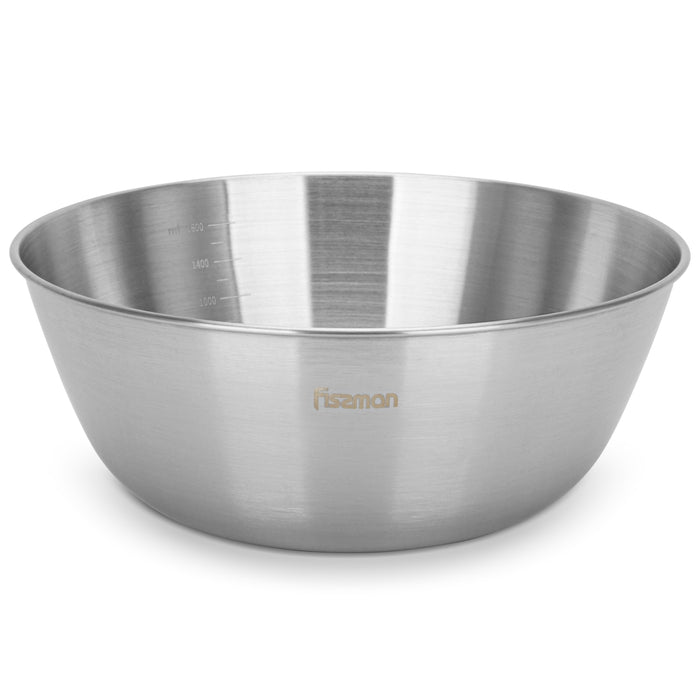 Mixing Bowl Stainless Steel Premium Polished Mirror 22x9.8cm/1.8 LTR