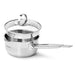 Saucepan 16cm/1.5LTR Callisto Series, Measuring Scale And Impact-Resistant Glass Lid with Steam Release