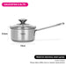 Saucepan With Glass Lid 14x6.5cm /0.9 LTR Stainless Steel with Induction Bottom