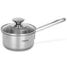 Saucepan With Glass Lid 14x6.5cm /0.9 LTR Stainless Steel with Induction Bottom