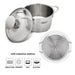 Mini Cooking Pot BAMBINO 14cm/1.1 LTR with Glass Lid (Stainless Steel)