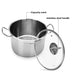 9.0LTR Stockpot with Glass Lid TAHARA 26cm