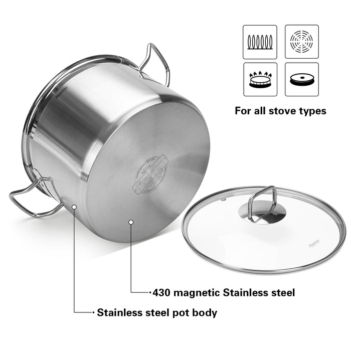 9.0LTR Stockpot with Glass Lid TAHARA 26cm