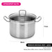 9.0LTR Stockpot with Glass Lid TAHARA 26cm