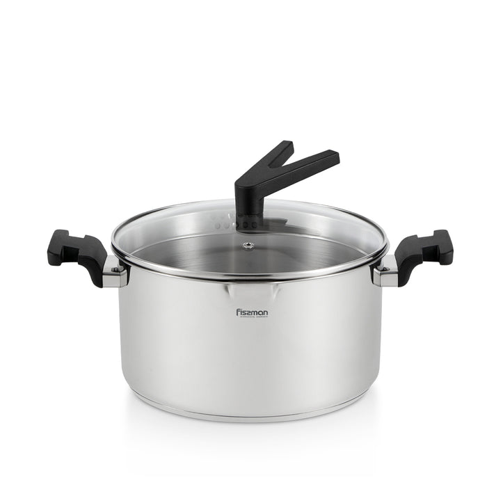 3.3LTR Stockpot 20cm, LTR Eliz Series Stainless Steel with Induction Bottom