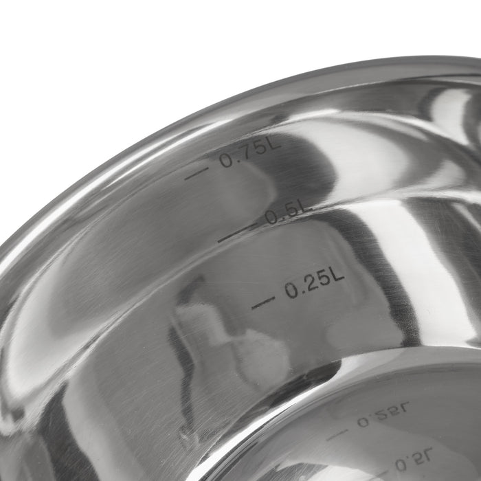 Saucepan 1000mL with Measuring Mark, Stainless Steel Saucepan 14x7cm Felice Series