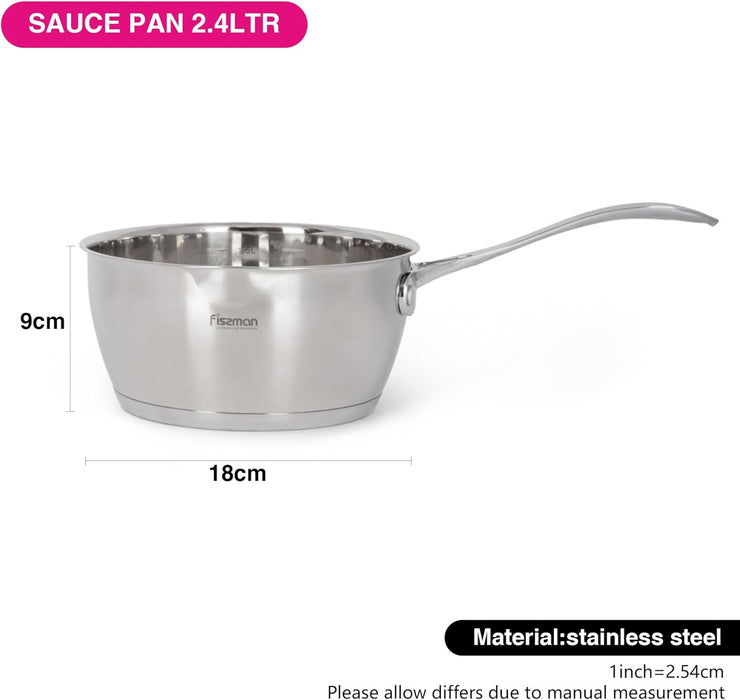 Sauce Pan Felice 18cm/2.4LTR Without Lid Stainless Steel