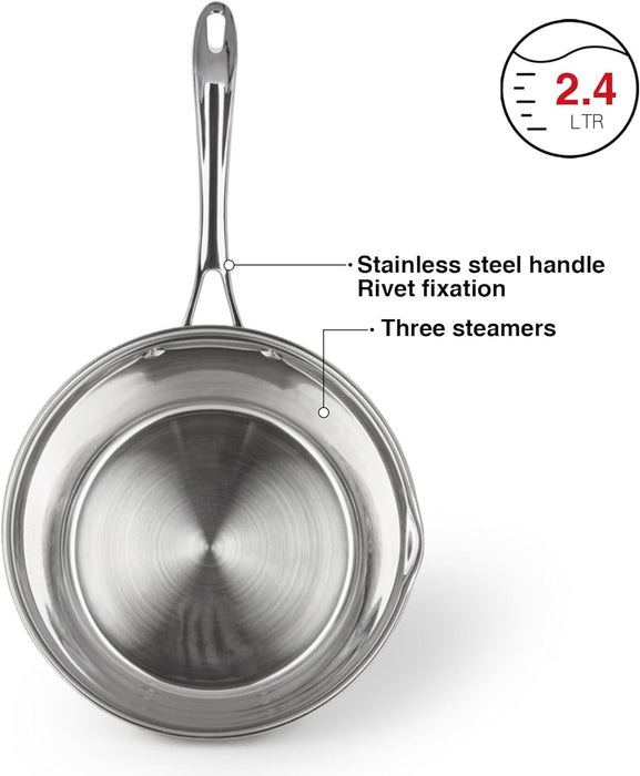 Sauce Pan Felice 18cm/2.4LTR Without Lid Stainless Steel