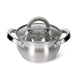 Stockpot with Glass Lid 1300mL with Measuring Mark, Stainless Steel 18/10 Inox30 Stockpot Felina Series