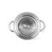 Stockpot with Glass Lid 16x10.5cm / 2.1 Liter with Measuring Mark, Stainless Steel Stockpot Felina Series