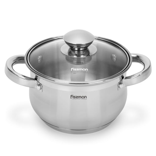Stockpot Felina 20cm/3.9LTR With Glass Lid Stainless Steel