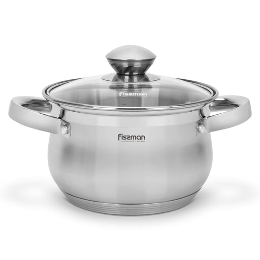 Stockpot Felina 18cm/2.9LTR With Glass Lid Stainless Steel