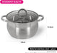 Stockpot Felina 24cm/6.5LTR With Glass Lid Stainless Steel