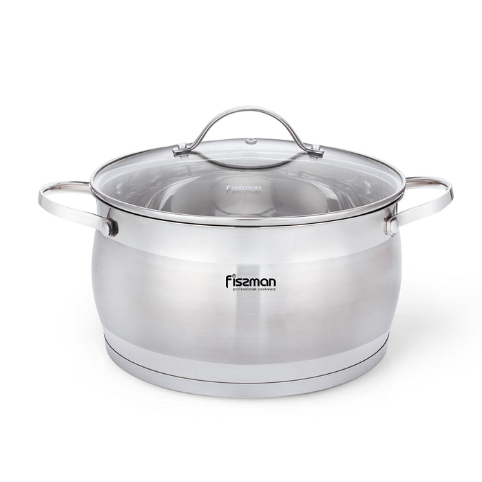 Stainless Steel Saucepan 24cm/6.1 LTR Fabiana Series with 18/10 Stainless Steel (INOX304)